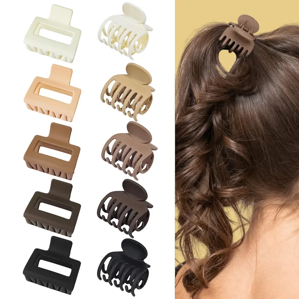 

Versatile Fashionable and Simple Hair Clip with Matte Double-layered Hollow-carved Design for Women's and Ponytails Accessories