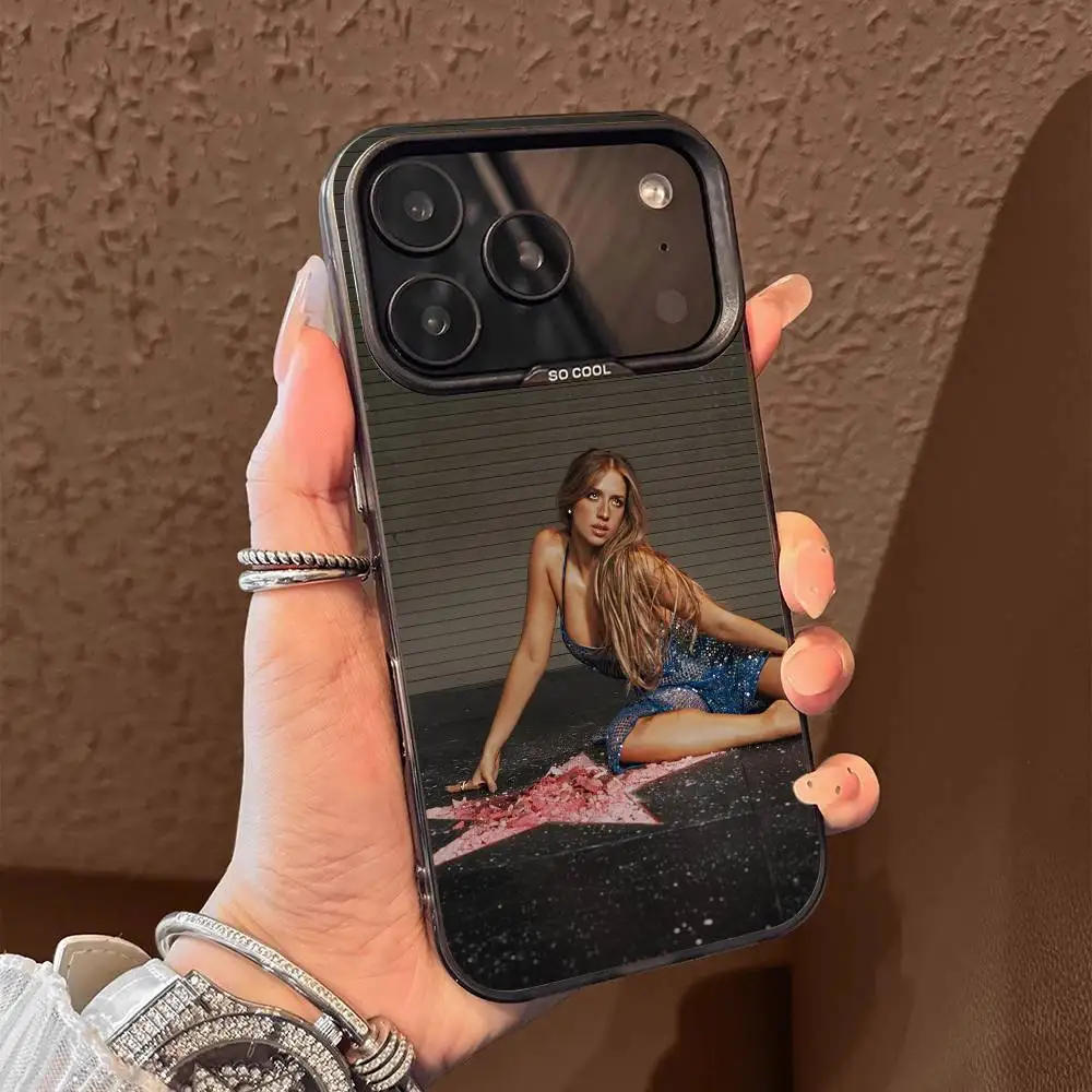 T-Tate McRae Si vicino alla cosa Custodia per telefono per iPhone 17,16,15,14,13,12,11,Pro,Max,Plus,E,Air,Mini Cover in Tpu nera