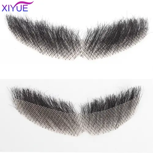 XIYUE synthetic Lace Beard Fake Moustache For Men Mustache Hand Made By Real Hair Cosplay Synthetic Lace Invisible Beards - Image 14