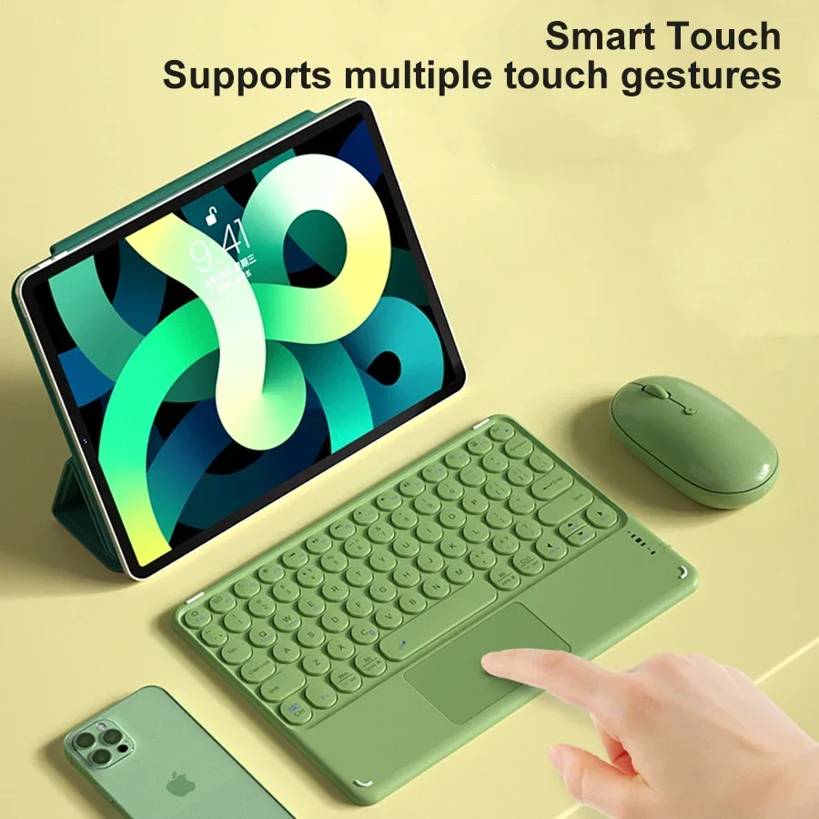 

For IPad Keyboard Mouse Set Wireless Bluetooth-compatible Keyboard Teclado For IPad Xiaomi Huawei Tablet Android IOS Windows