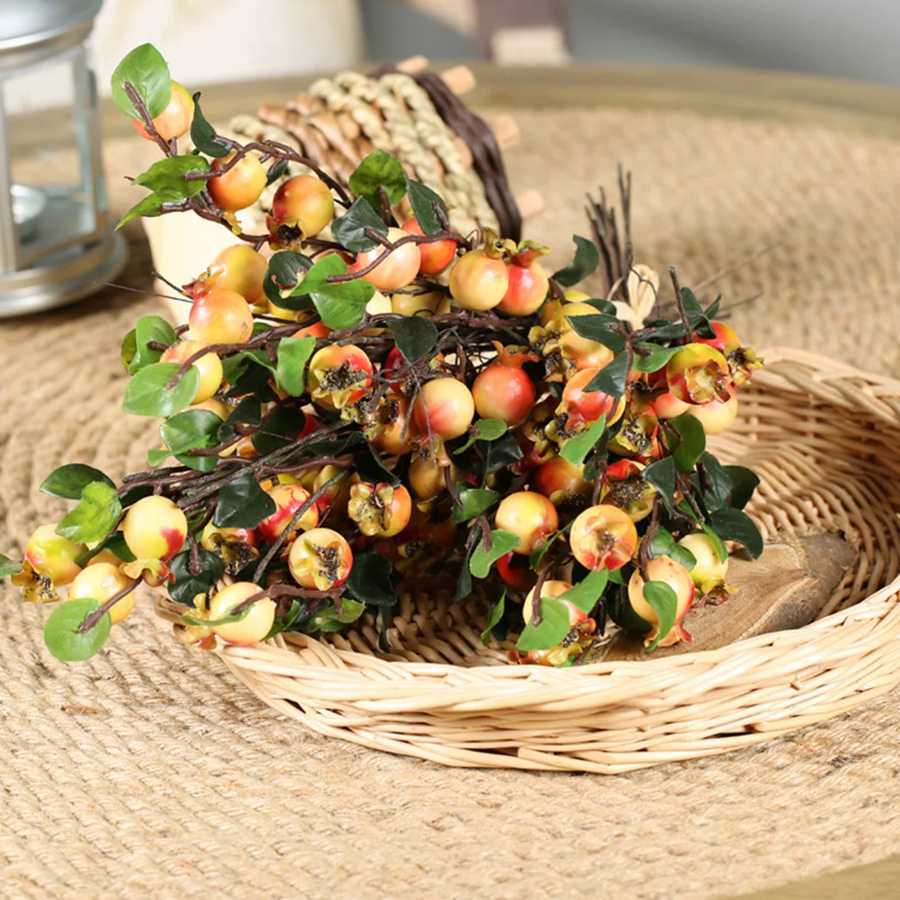 

Artificial Berries Lifelike Silk Material Home Decor Christmas nament Party AccessoriesPhotograph Props Pastoral Fruit Branch
