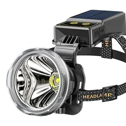 Outdoor Head Light Long Range Large Light Cup High Bright Solar Rechargeable Searchlight