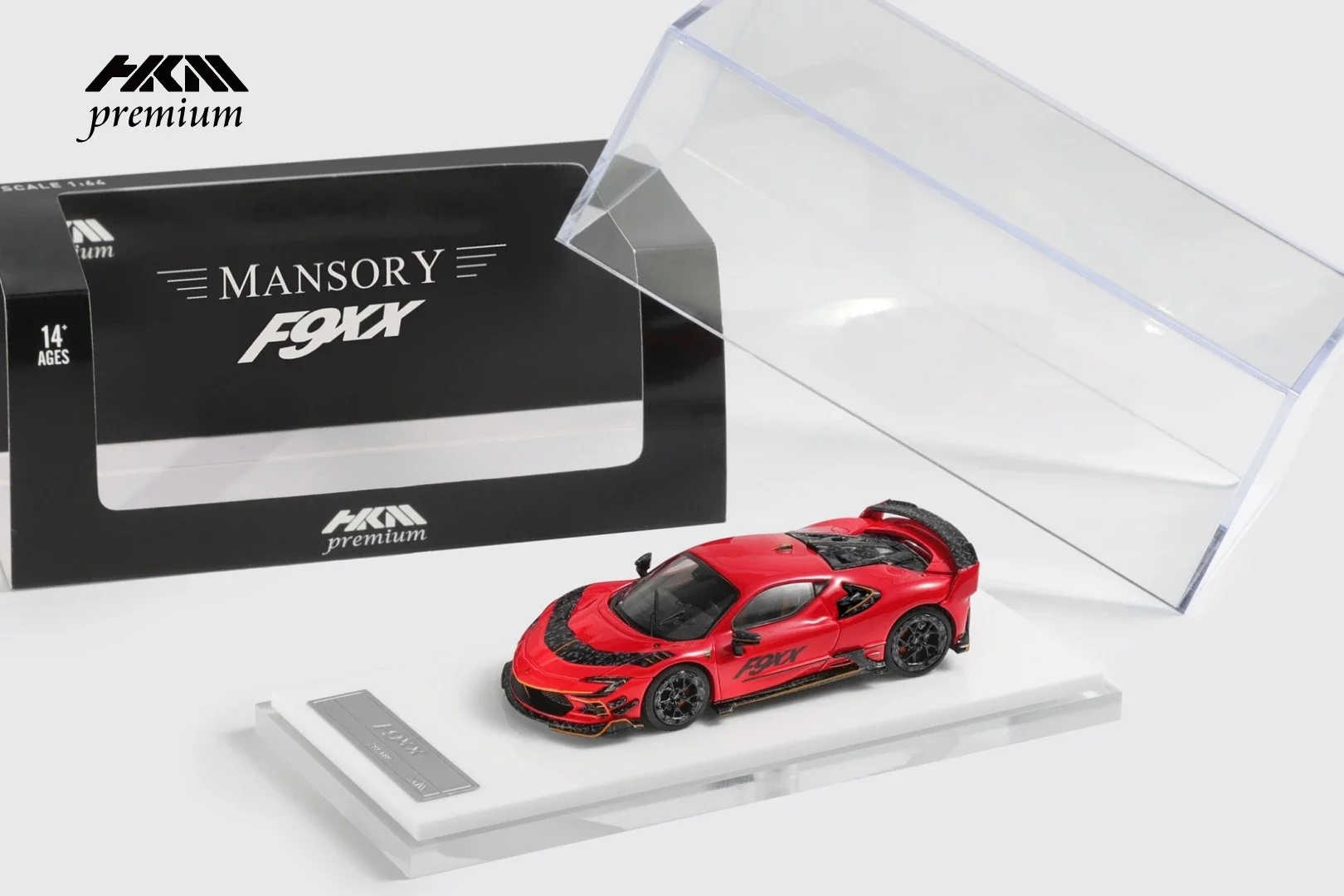 سيارة موديل HKM Premium 1:64 Mansory المعدلة SF90 F9XX Diecast