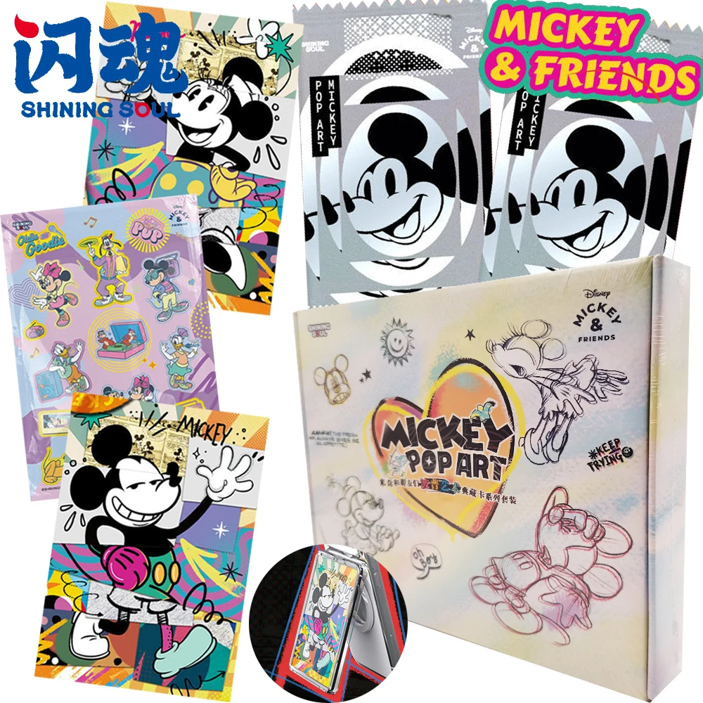

Original SHINING SOUL Mickey and Friends Cartoon Animation IP Collection Cards Peripheral Gift Box Boys Girls Favorite Fun Toys