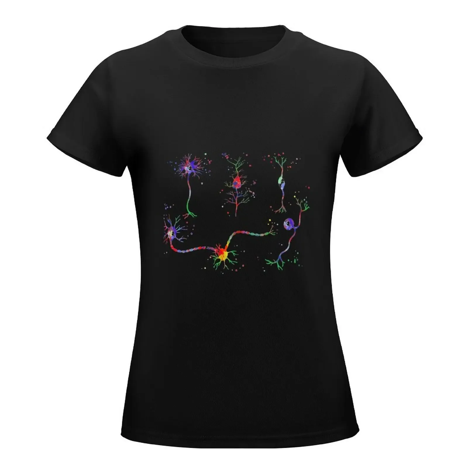 Neuron cells, neurology poster, medical art, watercolor neuron cells T-Shirt anime clothes designer clothes Women luxury