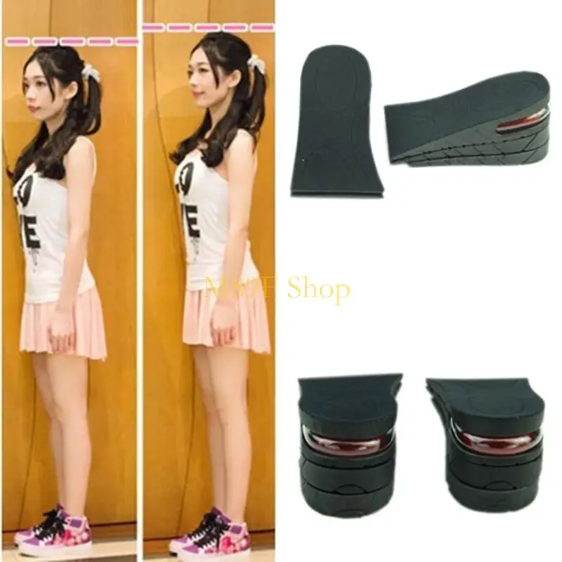 

M89F 3-слойная стелька для увеличения высоты 6 см, воздушная подушка, невидимые подъемные подушечки в области пятки, МО