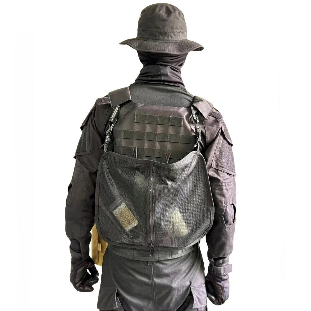 

Outdoor Tactical Backpack Vest Accessories Hanging Storage Packet Storage Packet Portable Nylon Mesh Bag For Hunting Accessories