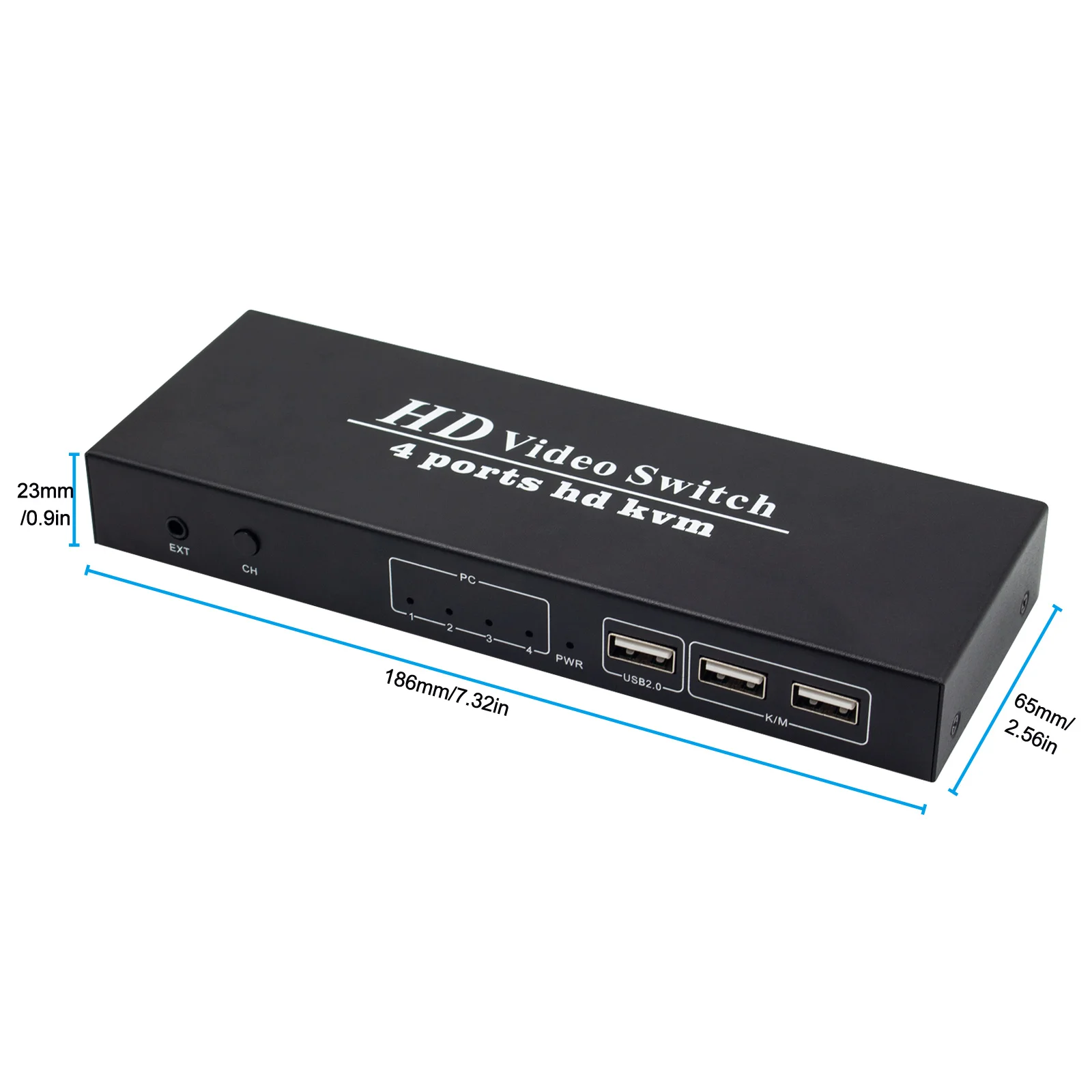 KVM HD Switch 4K USB HD KVM Switcher 4 in 1 Out with 3 USB Ports out for Mouse Keyboard U-disk Printer for Win7/8/10 MAC