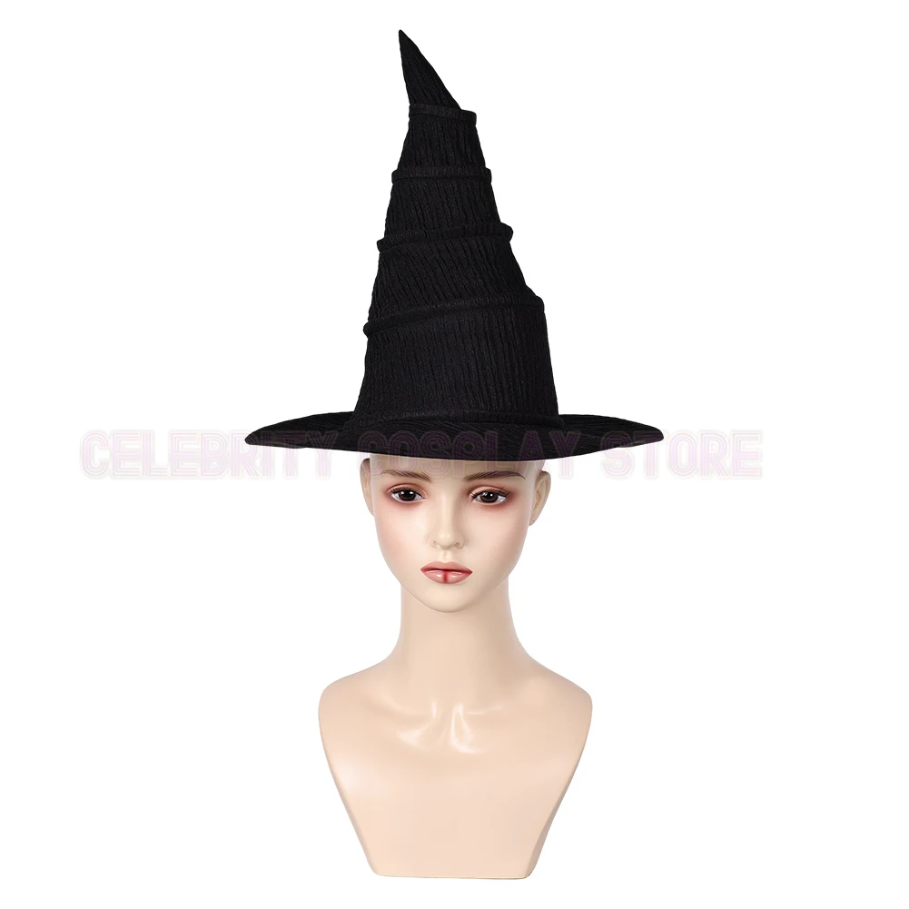Elphaba Cosplay Hat Eyeglasses Wicked Fantasy Adult Women Magic Witch Cap Headwear Halloween Carnival Costume Accessories Prop