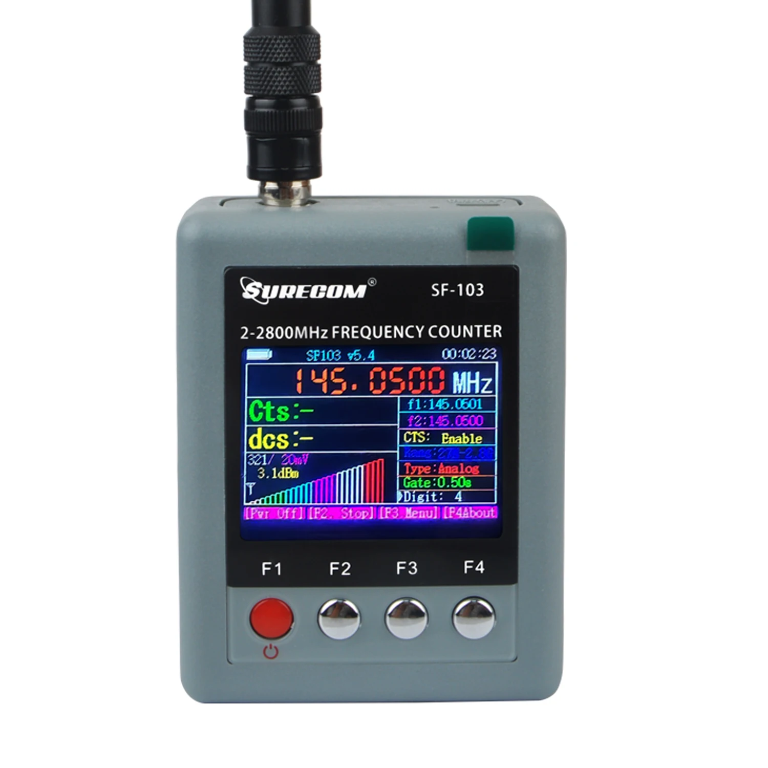 2MHz-2800MHz Walkie Talkie Frequency Counter VHF UHF DMR Digital Analog MeterMeasurement CTCSS/DCS Decoder SF-103 Surecom