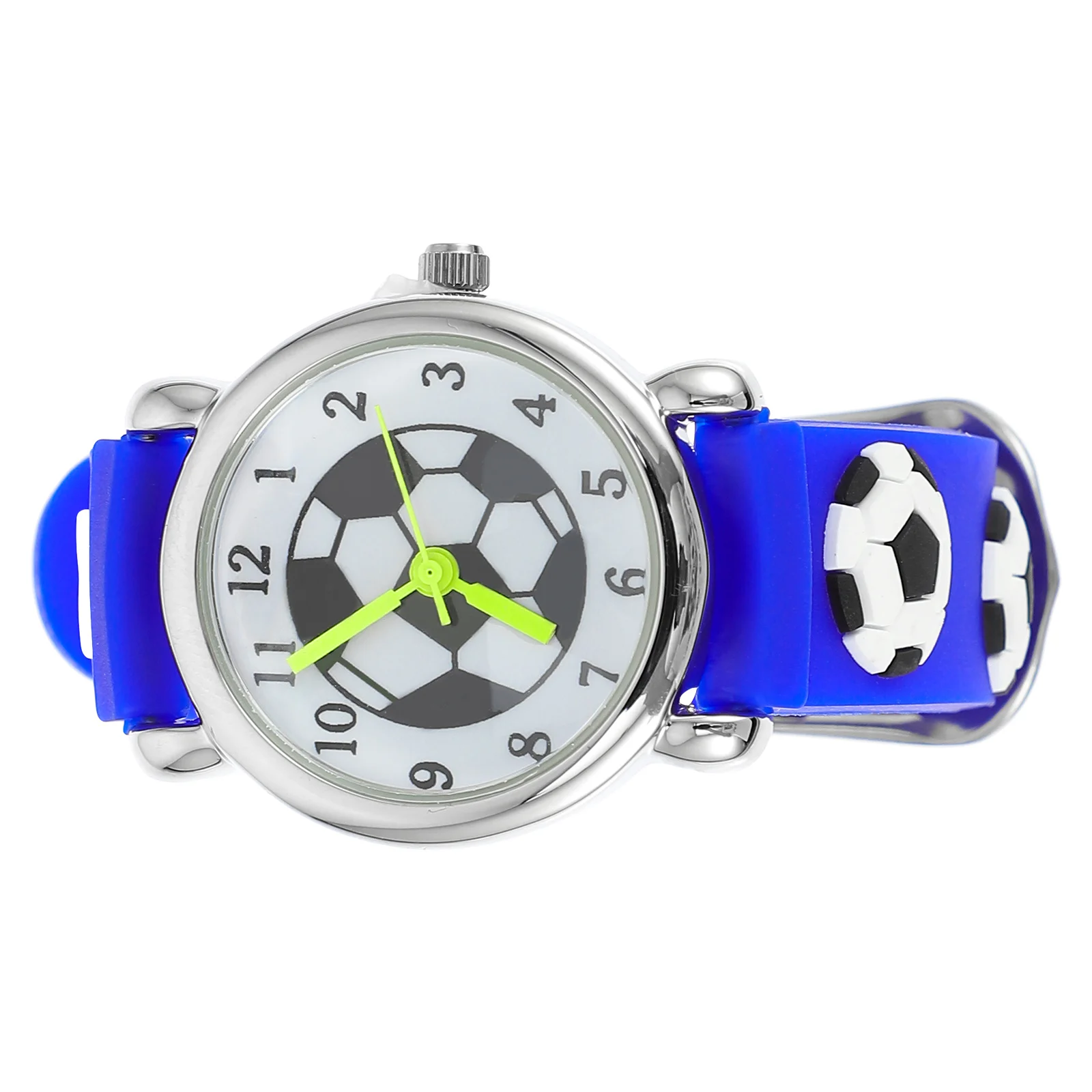 

1Pcs Children Watch Cartoon Soccer Design Soft Plastic Strap Comfortable Adjustable Kids Wristwatch Clear Number Student Gift