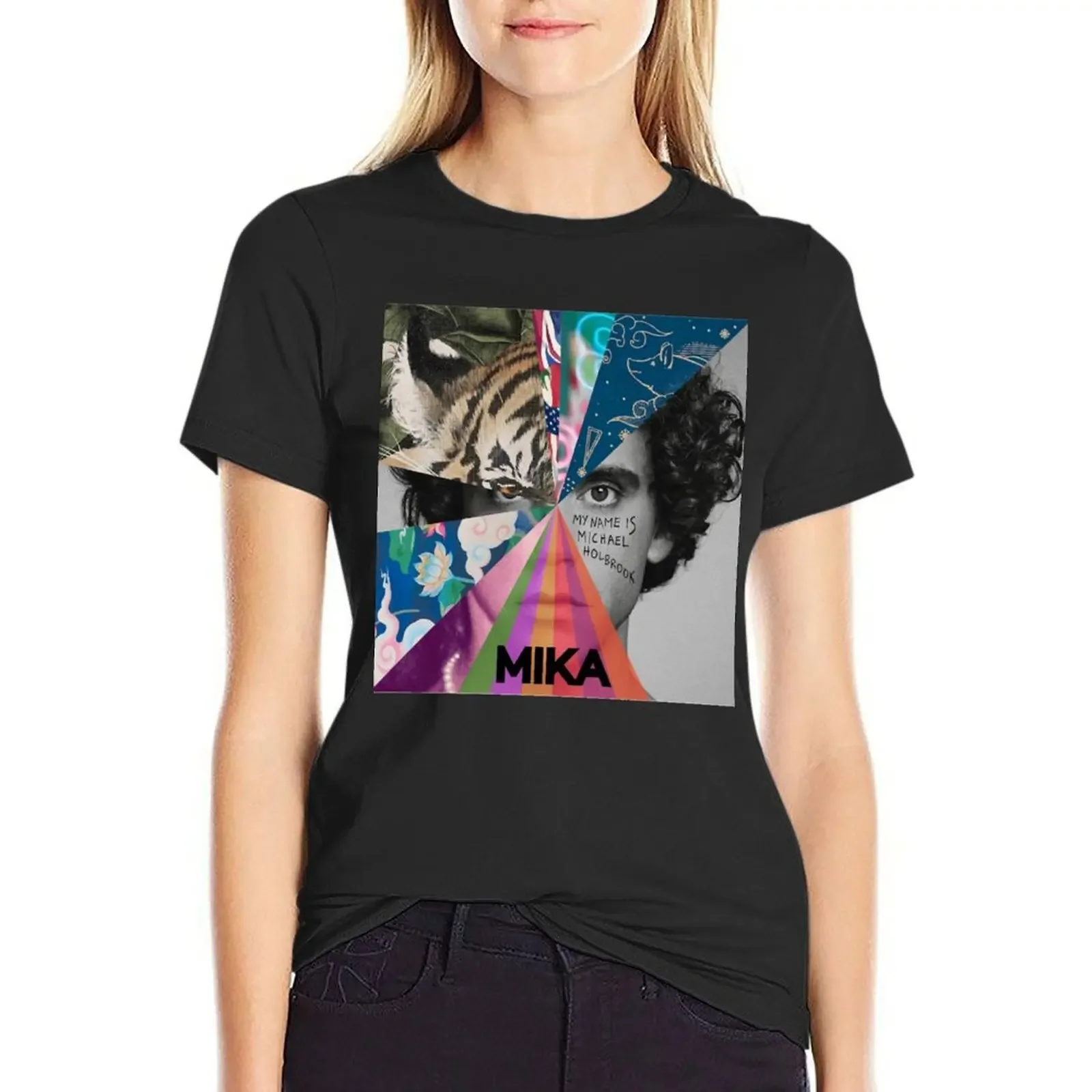 Mika my name is michael holbrook T-Shirt graphics Short sleeve tee oversized Female clothing tops Women