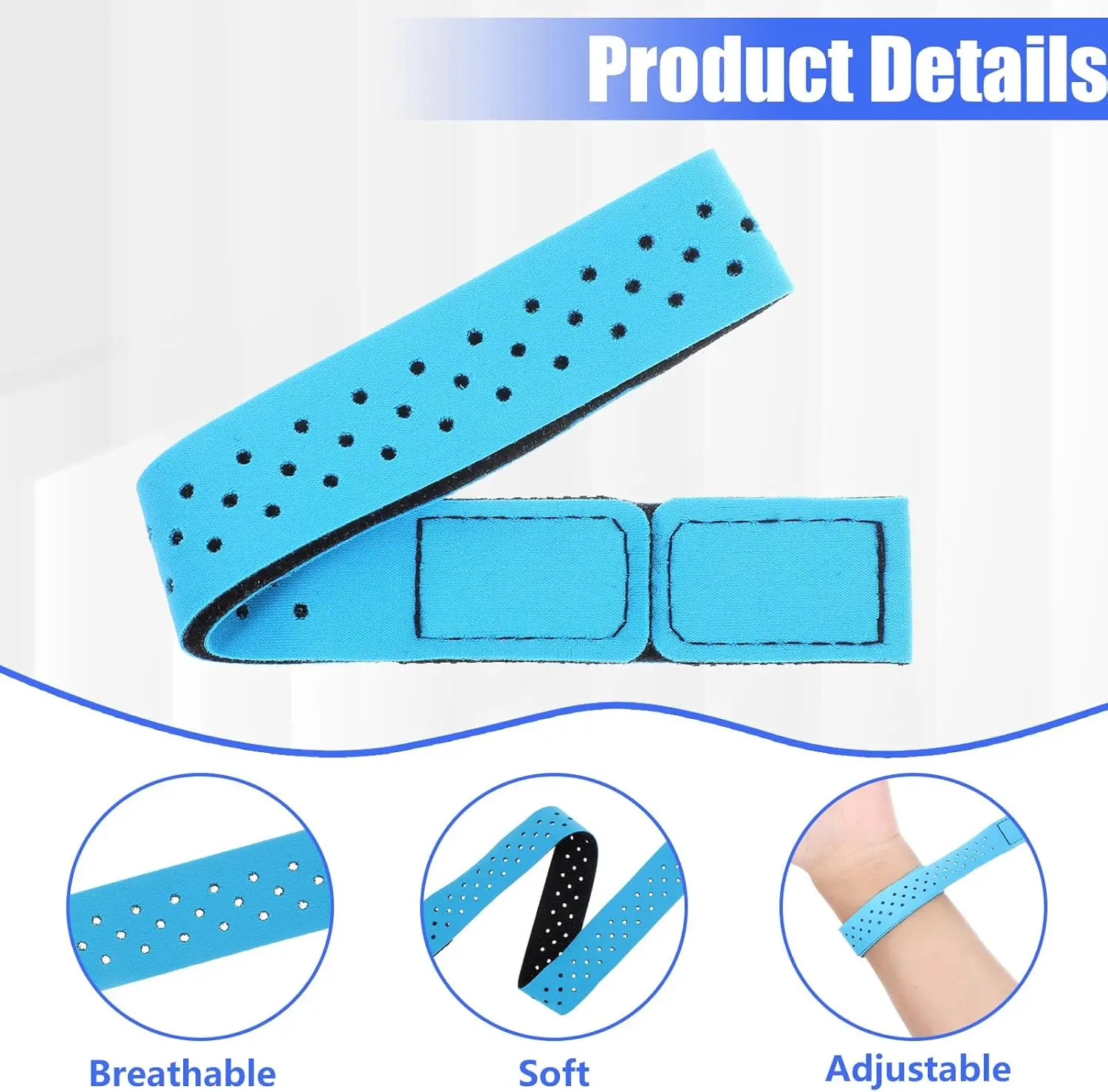 4 Pcs Soft Visible Replacement Heart Rate Monitor Band, 14. 2 x 0. 8 Inch Adjustable Armband Strap Compatible with Orange Theory