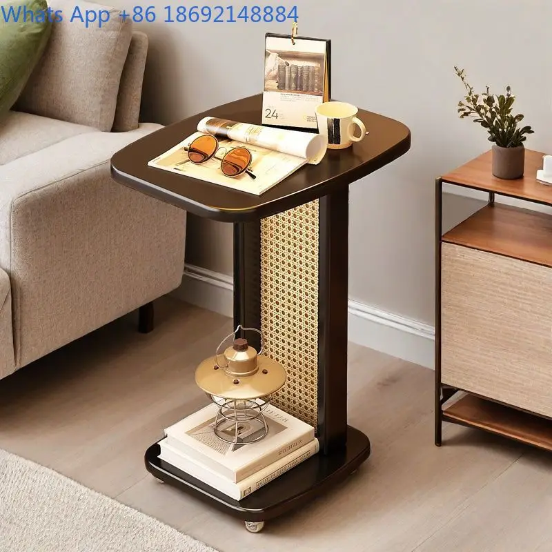 Portable Vintage Coffee Table Living Room Two Tier Small Table Sofa Side  Modern Minimalist Tea Table Bedroom Bedside