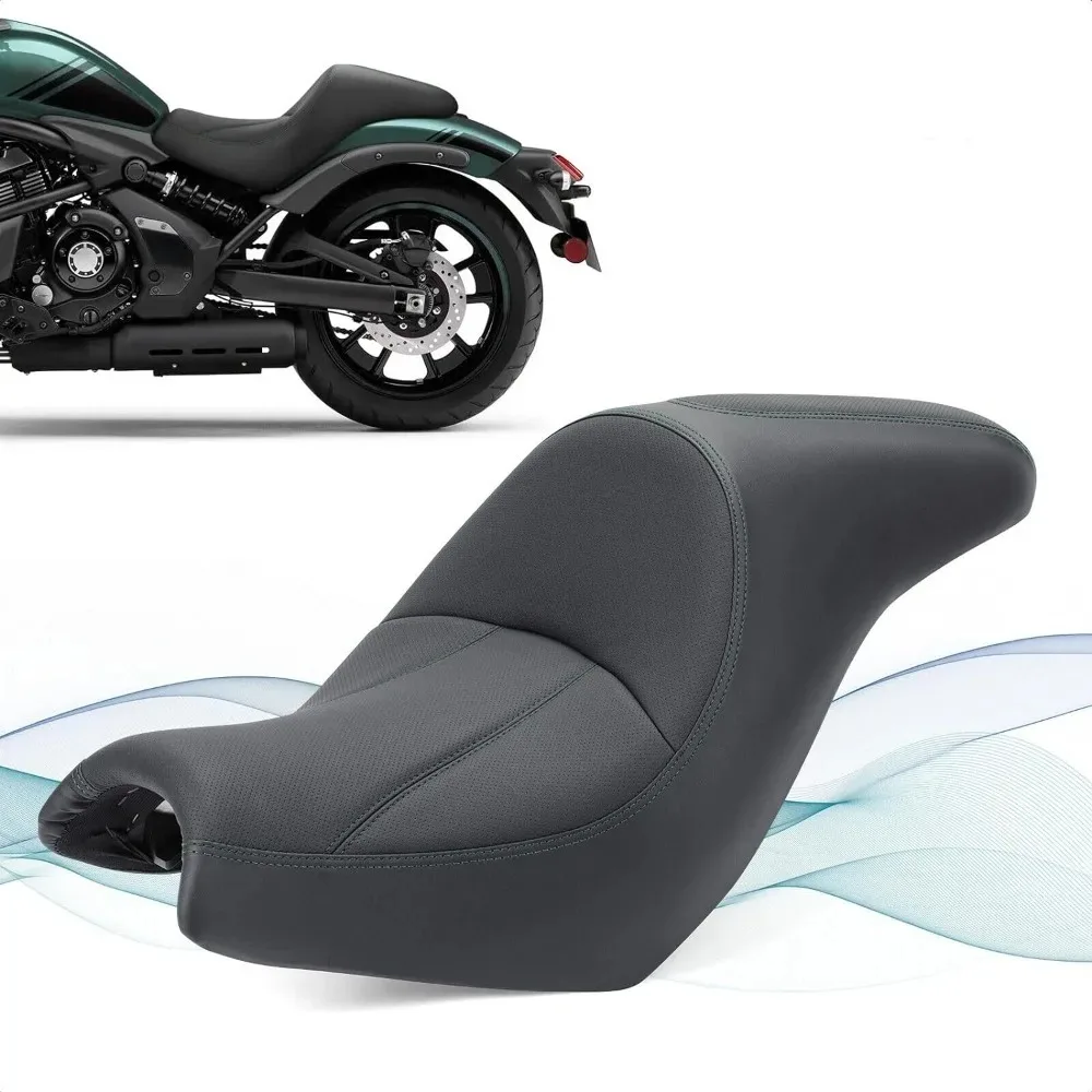 Motorcycle Rider Seat for Kawasaki Vulcan S EN650 2015-2023- One Piece Seat Assembly Leather Accessories