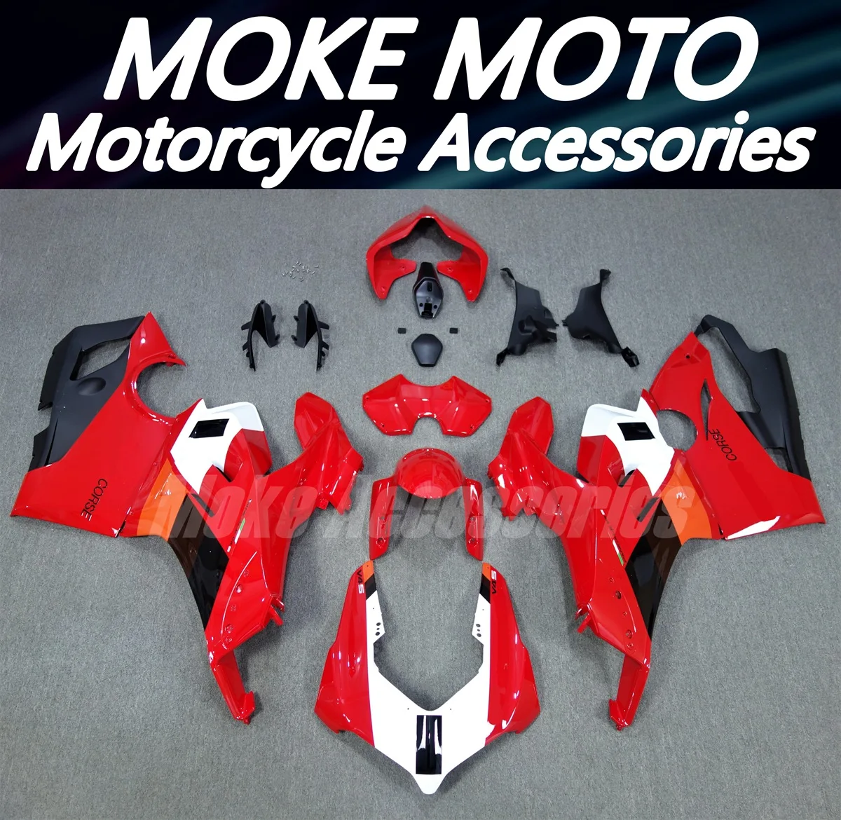 

Fairings Kit Fit For Panigale v4s v4r 2020 2021 Bodywork Set 20 21 Abs High Quality Injection Red Orange