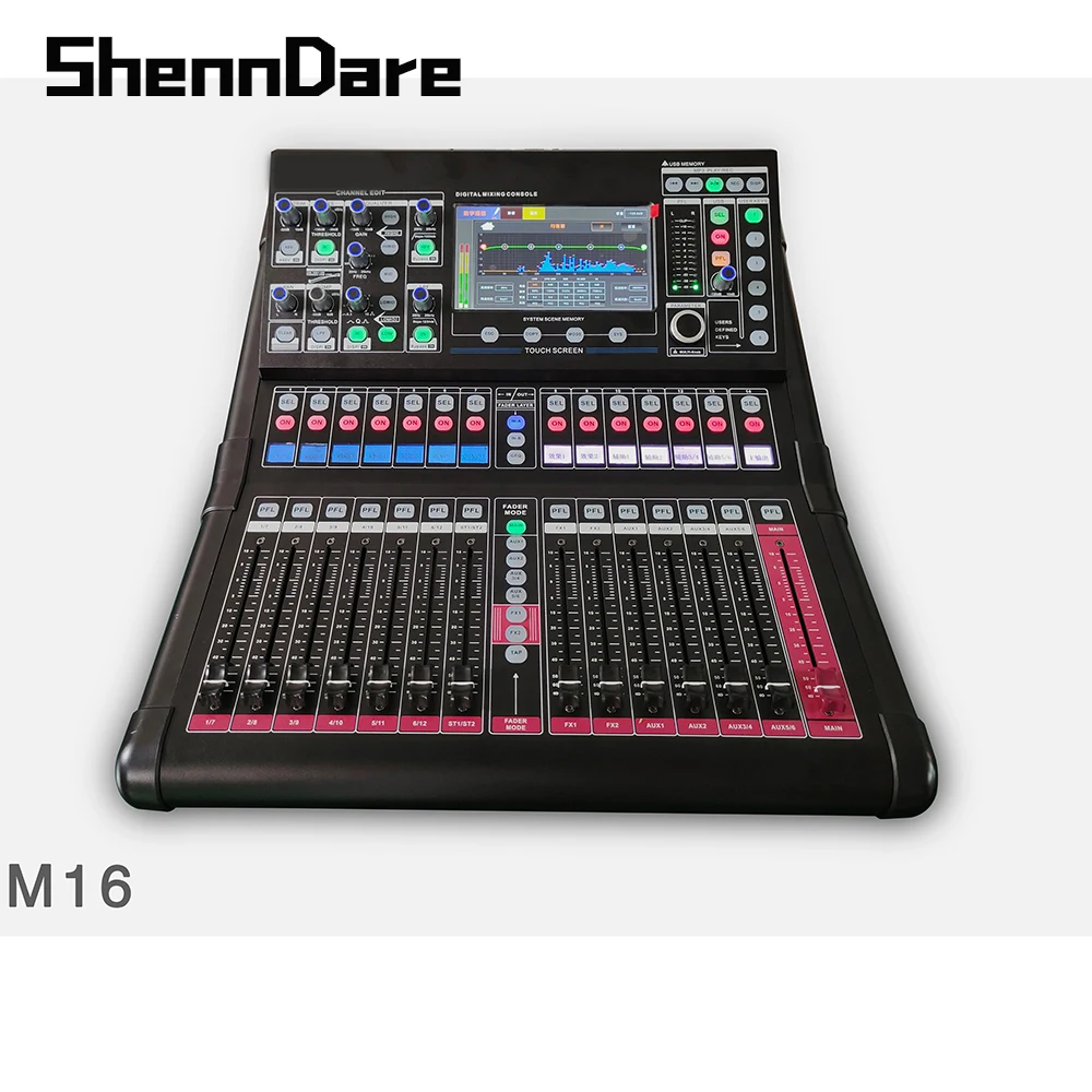 Shenndare 18-Channel Professional Digital Mixer เหมาะสำหรับ DJ Sound mixing STAGE Performance RECORDING Studio AUDIO PROCESSOR
