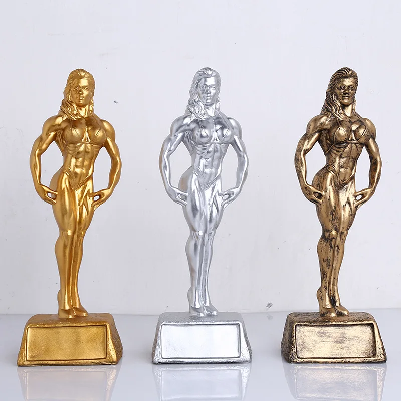

Exercise sculpture fitness craft piece ornament. Mr. Jiang's fitness trophy.