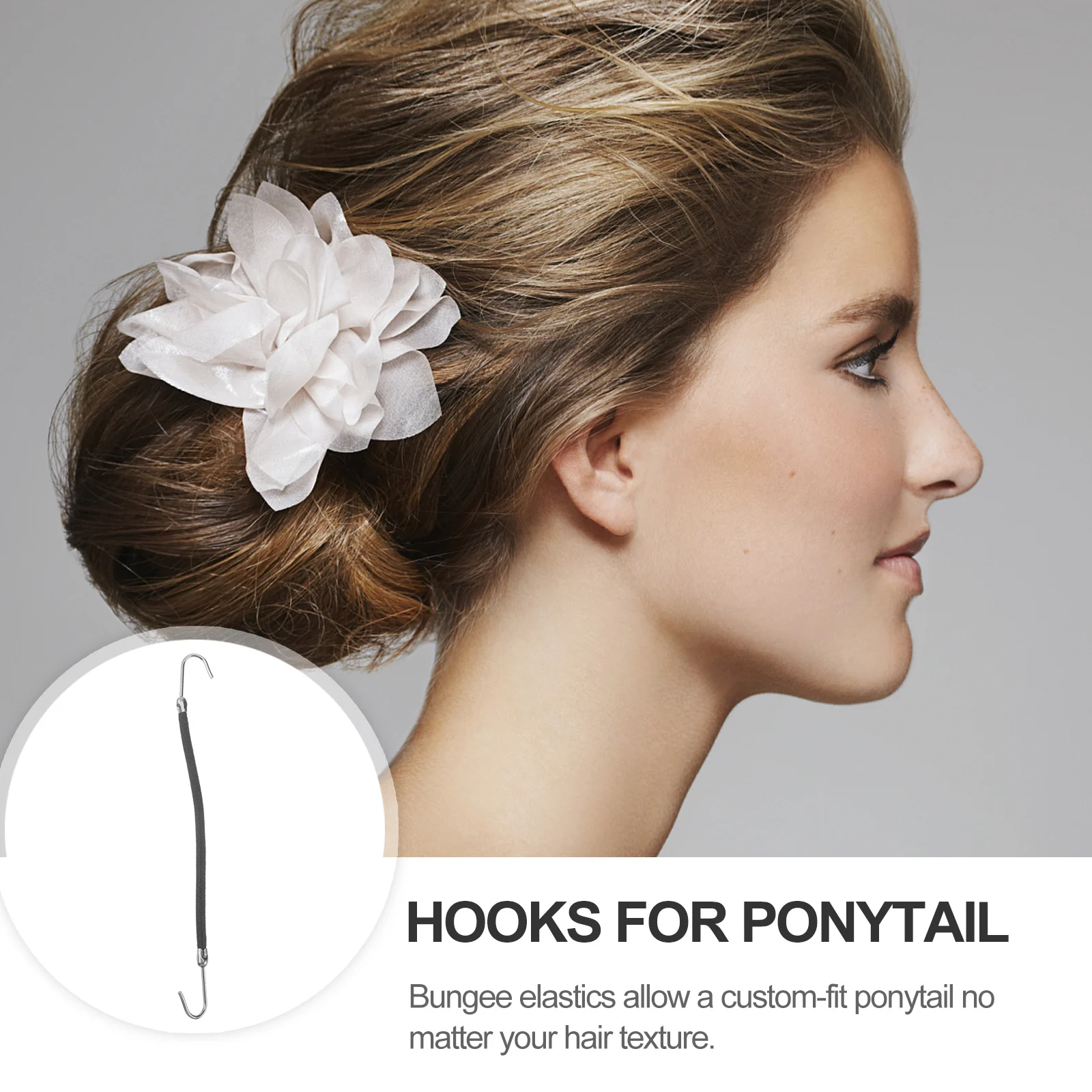 

Ponytail Hooks Hair Hooks for Ponytails Elastic Bands Clip Women Smooth Natural Ponytail Hairstyles Accessories