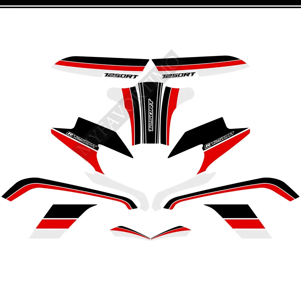 

For BMW R1250RT R 1250 RT R1250 Tank Pad Stickers Trunk Luggage Cases Emblem Decal Protector Fairing Fender 2019 2020 2021