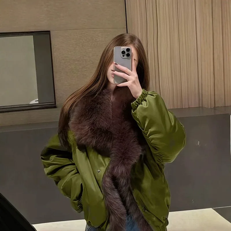 The Cross-border Bestseller, The Double-sided Wear Style,super Beautiful Eco-friendly Fox Fur Coat Short Style for The Winter.