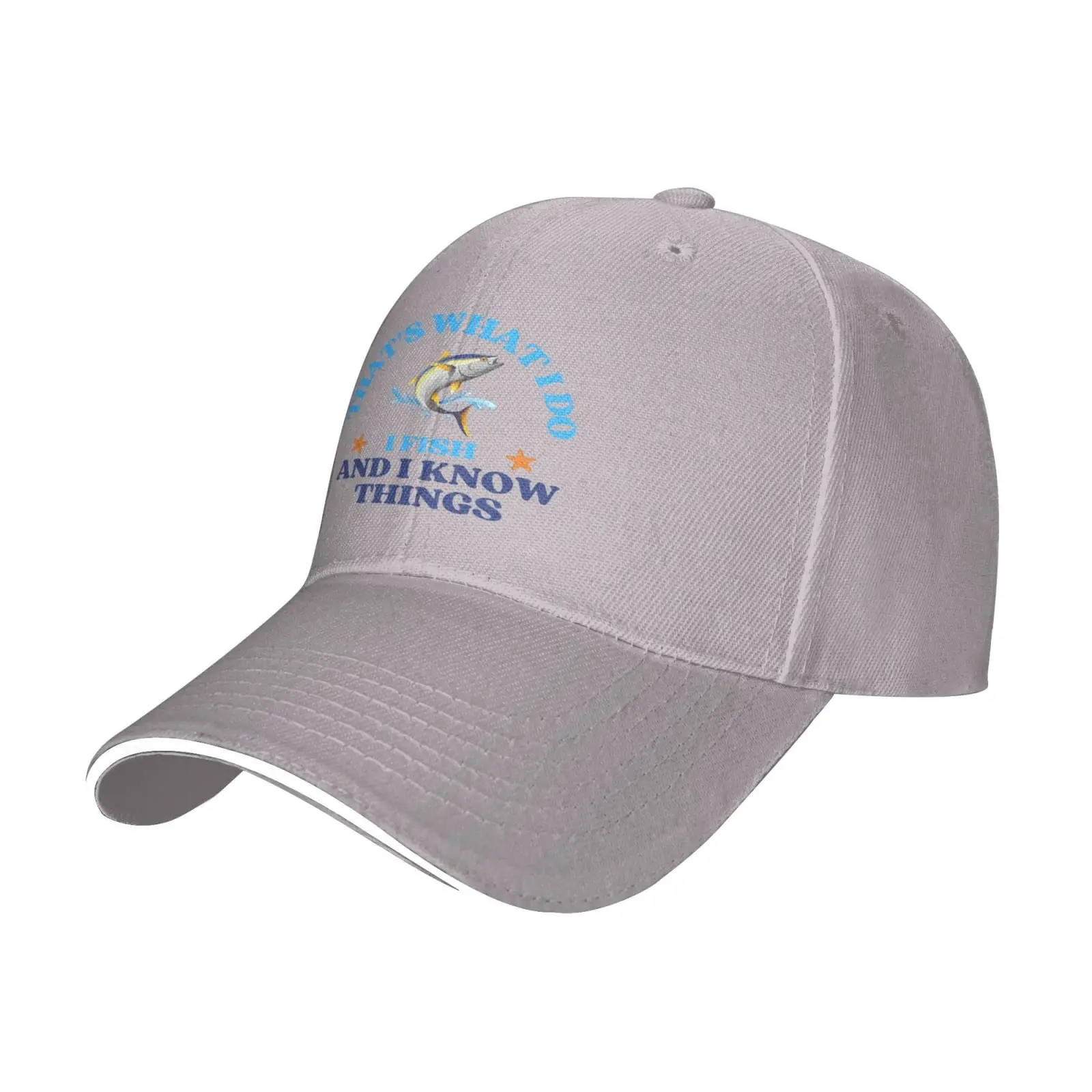 

That's What I Do I Fish Printed Hat for Man and Women Four Season Outdoor Sports Baseball Cap Classic Washed Cotton Caps