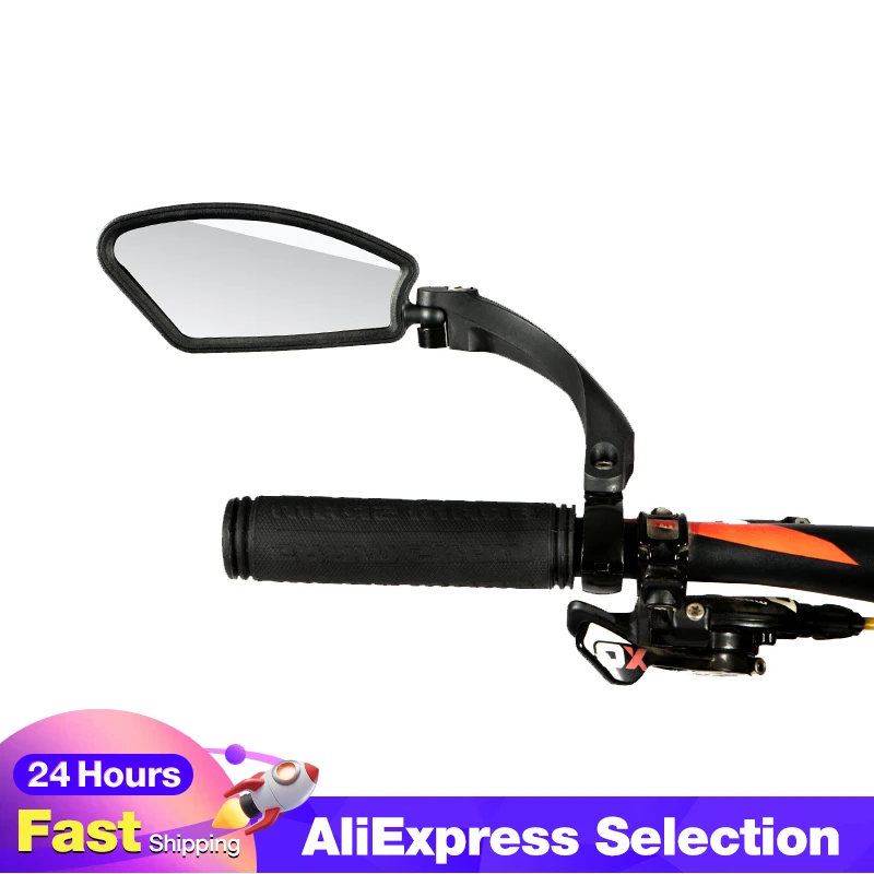 Bicycle Stainless Steel Rearview Mirror Wide Range Reflector  Adjustable Bike Back SightBicycle Handlebar Safe Rear View Mirror