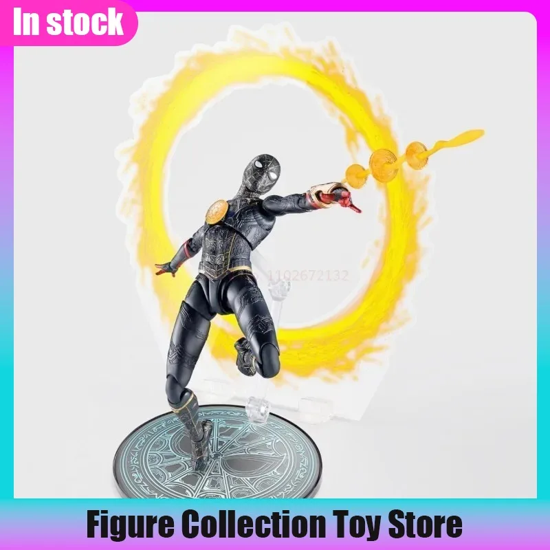 Original Shf Marvel Spiderman No Way Home Black & Gold Suit Collection Action Figure Toy Decoration Model Limited Collections - view 4