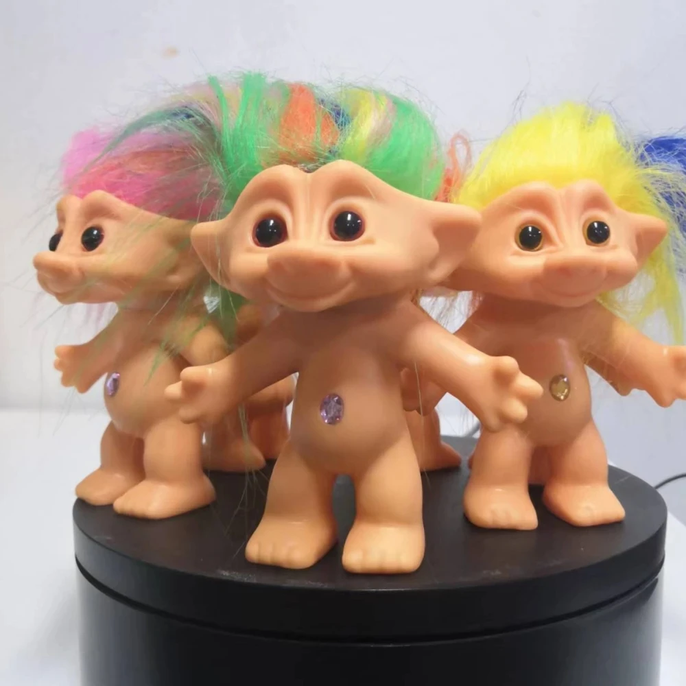 YUZNA Lote De 10 Mini Muñecos Troll De La Suerte – Figuras De PVC Coloridas Para Manualidades, Proyectos Escolares Y Regalos De Fiesta Para Niños