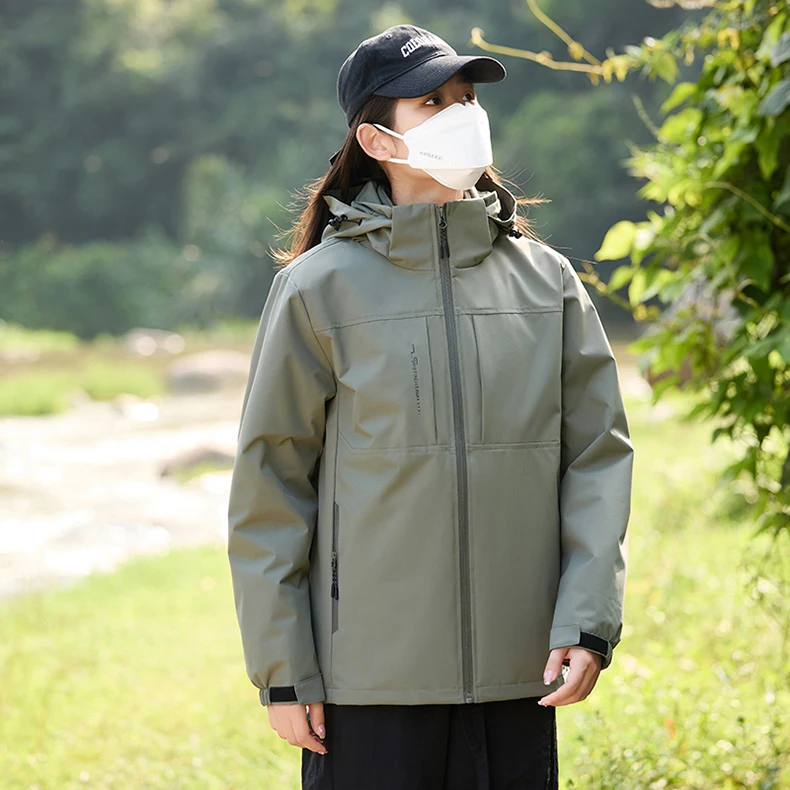 LNGXO 3-in-1-Winterjacke, Unisex, wasserdicht, winddicht, warm, Windjacke, austauschbare Fleecejacke, Wandern, Klettern, Camping – Detail 40
