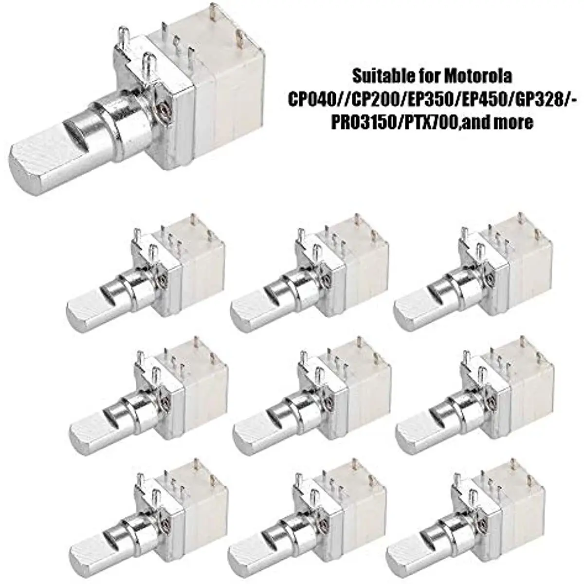 10x Volume Control Switch Button Knob for Motorola CP040 CP200 EP350 EP450 GP328