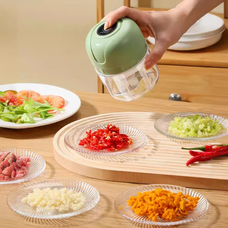 Garlic Masher Crusher Electric Kitchen Food Chopper USB Portable Meat Grinder Vegetable Chopper for Kitchen Gadgets