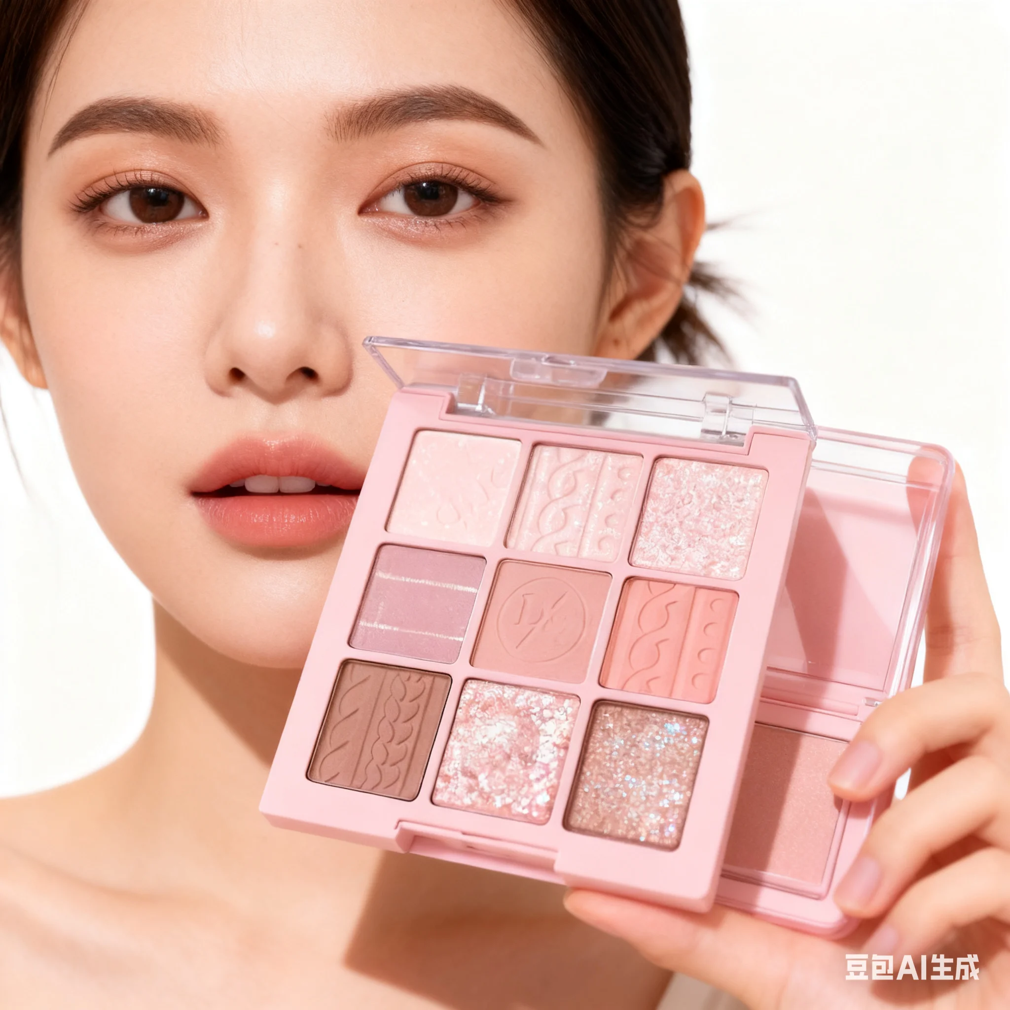MUGELEEN 9-Color Eyeshadow Palette, Explosive Shine Pearlescent