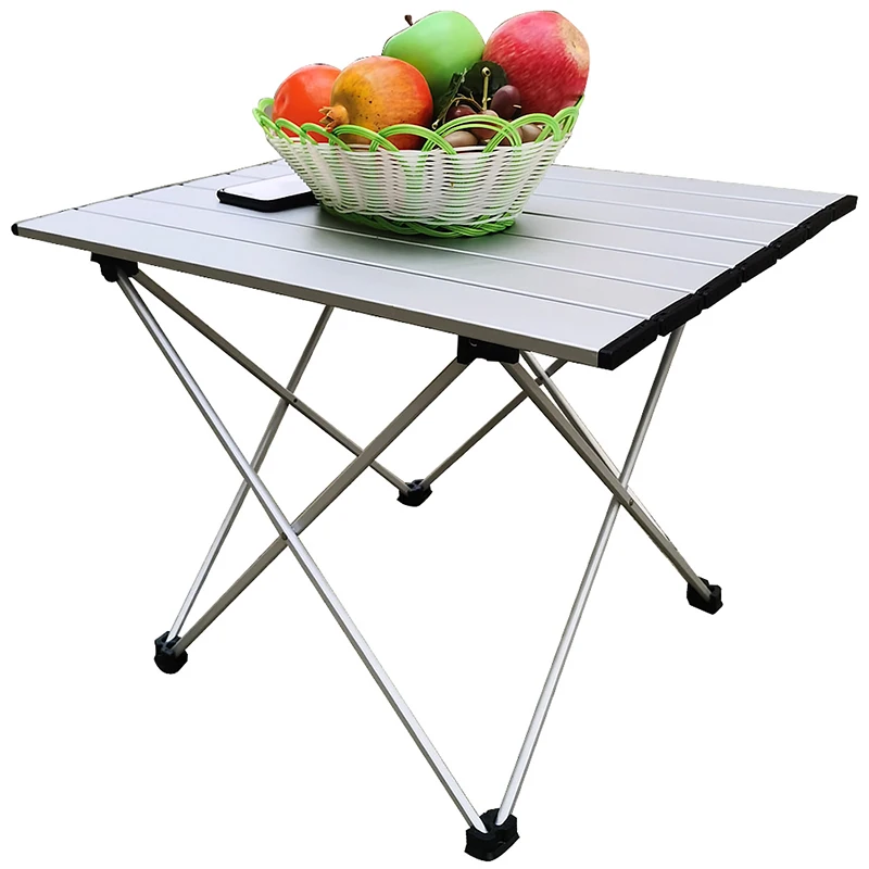 LIGHTEN UP Outdoor Portable Folding Aluminum Table Picnic Camping Party Barbecue Table Simple Casual Picnic Quadrate Table