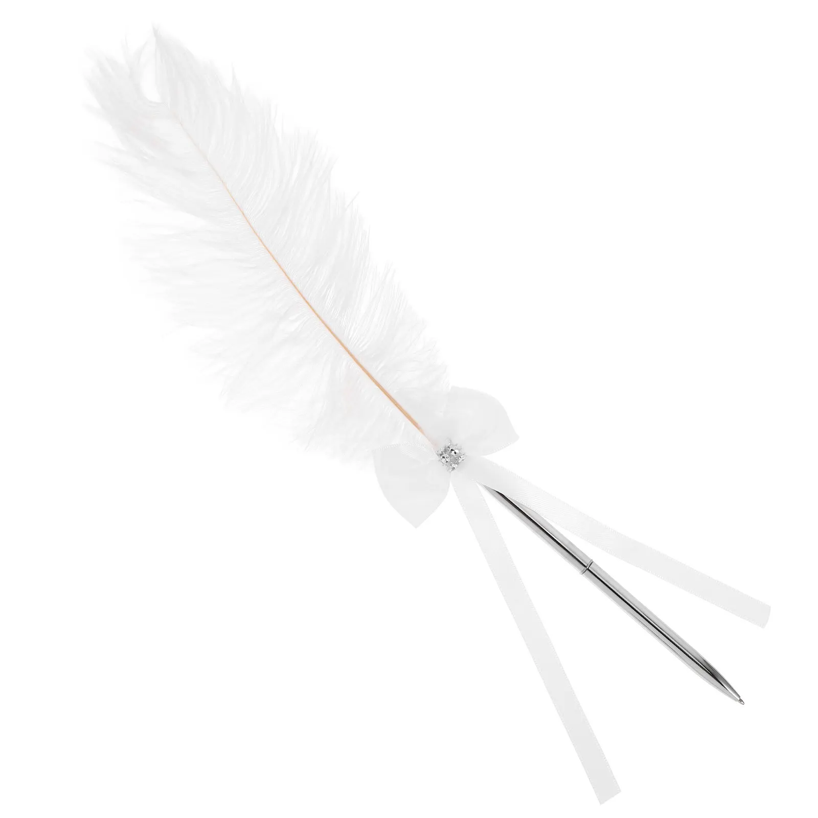 

Ручка Plume Signature для свадебной гостевой книги: элегантный винтажный дизайн, металлический корпус, искусственный наконечник, плавное письмо, эргономичная форма