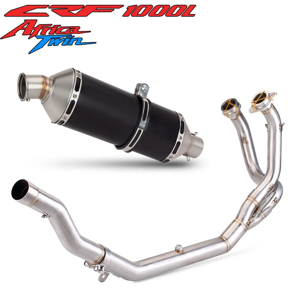 CRF1000L Exhaust Header pipe Muffler For Honda CRF1000L Africa Twin / Sports 2016-2019 Adventure Motorcycle Exhaust Full System