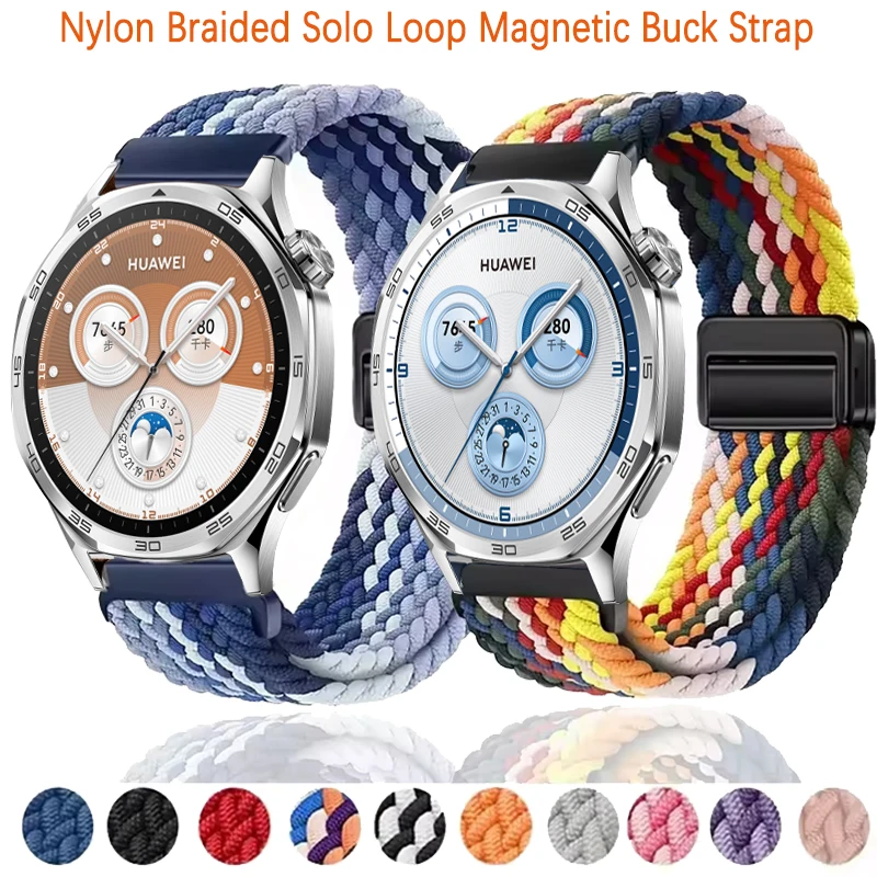 20mm 22mm Magnetische Geflochtene Solo Loop Für Huawei Uhr GT5Pro/GT 5 4 3 2 46mm 42mm Armband Für Huawei Uhr GT2Pro GT2e GS 4 3 3I