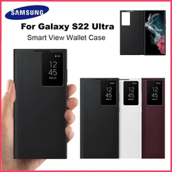 Original SAMSUNG Galaxy S22 Ultra S-View Flip Cover (EF-ZS908) Smart Clear View Cover  for Galaxy S22 Ultra Smartphone Cover