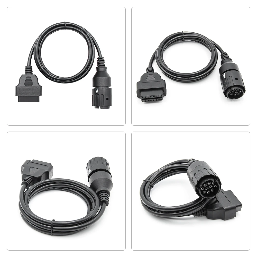 For Motorcycles 10Pin To 16Pin OBD2 Diagnostic Cable Motorcycle Adapter Connector OBD 2 Extension Cable OBDII Diagnosis Tools
