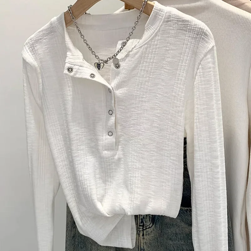 

Повседневный стиль, модная повседневная рубашка на пуговицах, женская футболка на осень-зиму