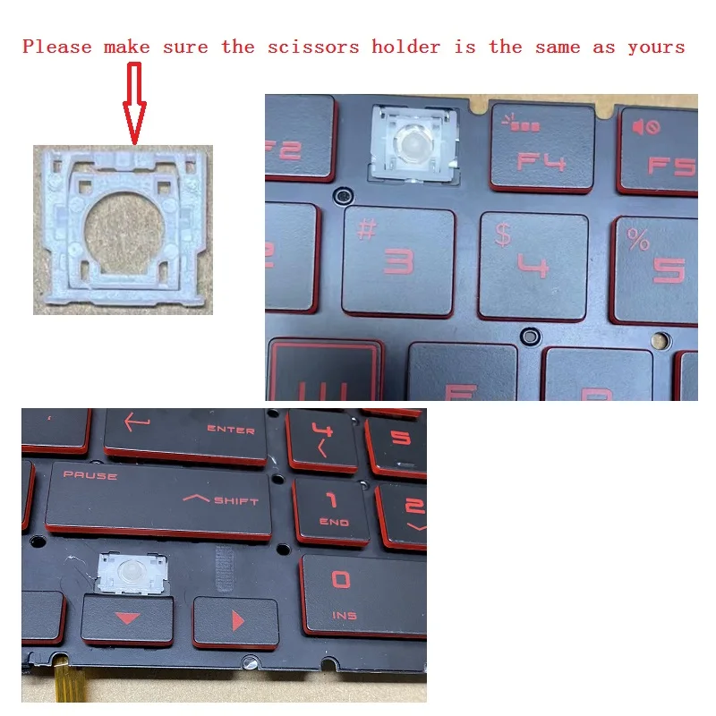 Keycaps Scissor Clip Hinge For HP OMEN 15-DH 15-DC TPN-Q211 C143 15-DC0024 15 DC1058WM DC1018ca Keys Cap Keyboard Keychain