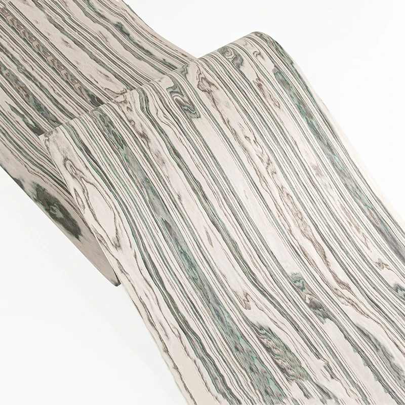 Reconstituted Engineered Emerald Wood Veneer, E.V. Fleece Backing, 60 x 250cm, for Furniture, Speaker & Home Decor