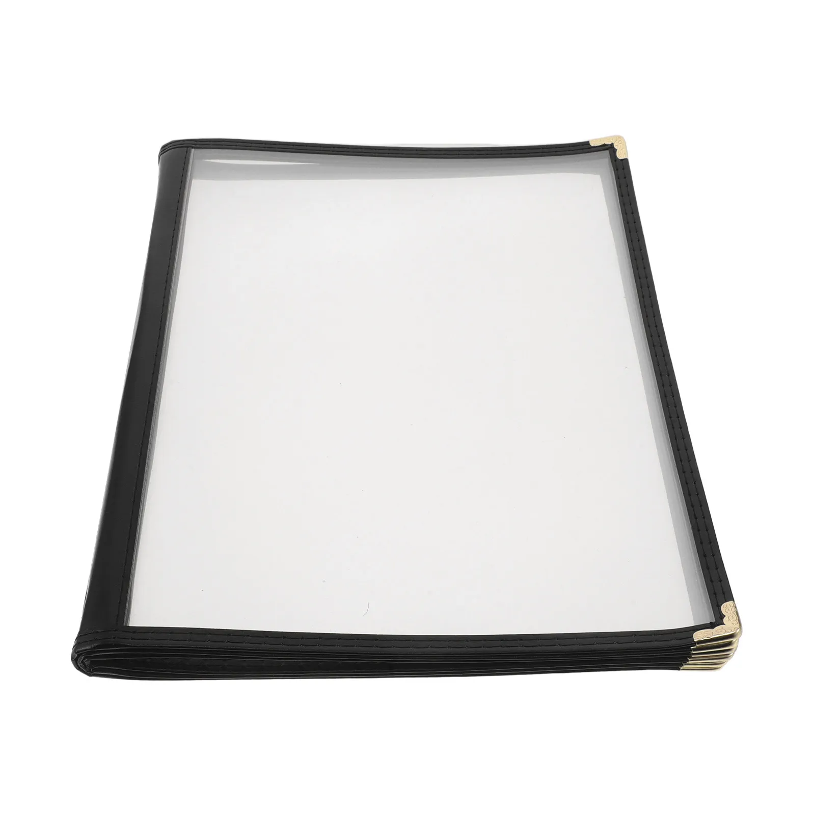 Transparent Loose Leaf Menu Holder Binder 6 Pages High Transparency PVC Cover Refillable Soft Cover Restaurant Supplies Cafe