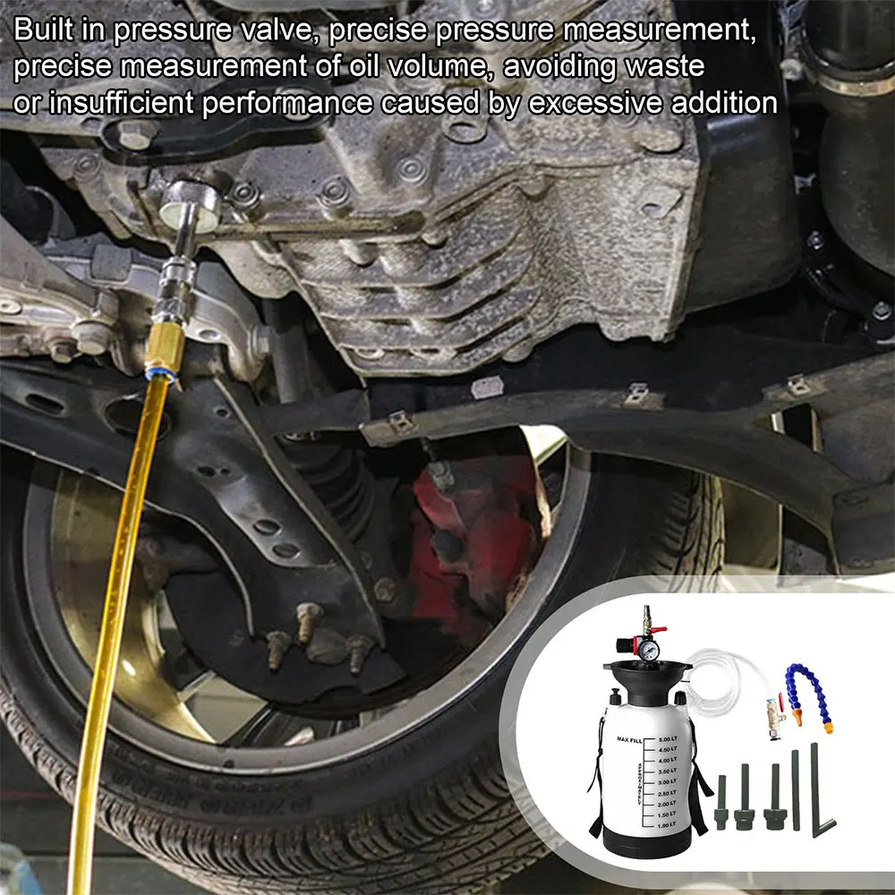 Podofo 5L Ölpumpen-Abzieher mit Adaptern, Pneumatischer Füller, Automobil-Getriebefüller, Flüssigkeitsabzieher für Getriebepumpe – Detail 2