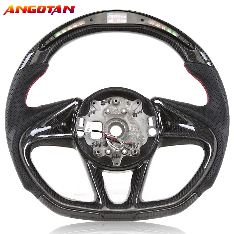 LED Carbon Fiber Steering Wheel For McLaren 720S 600LT 540C 12C 2017-2021 Racing Wheel With Trim Cover 720s Steering Wheel