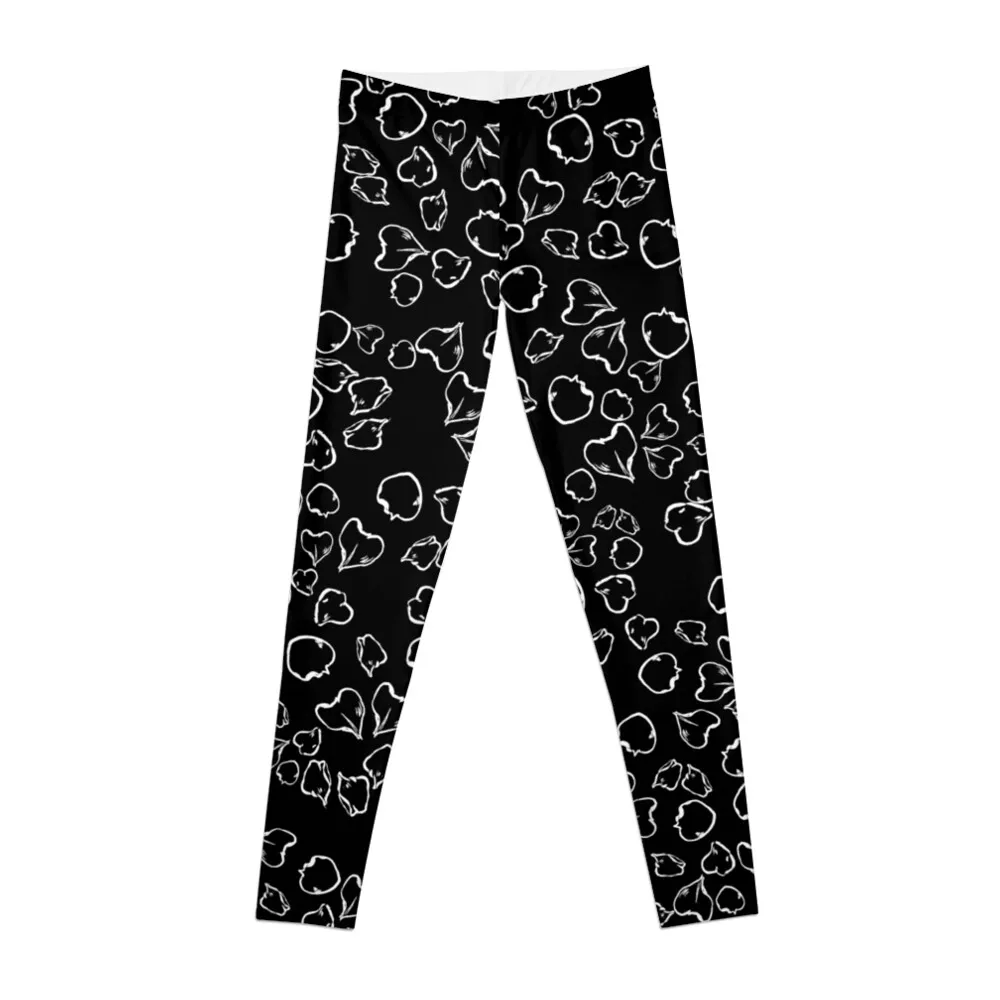 

Black and White Rose Petals Leggings Female legging pants Women's gym trousers Clothing fitness Womens Leggings