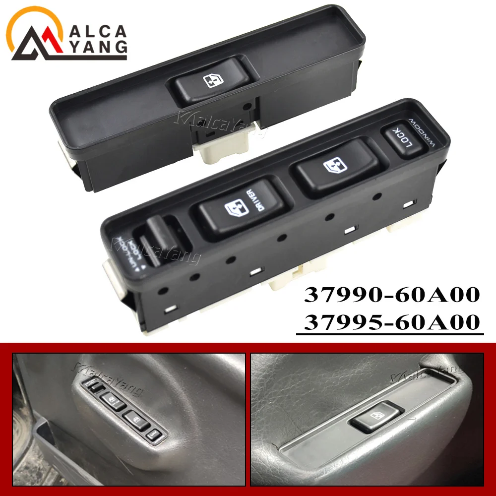 Electric Power Window Control Switch For Suzuki Vitara 1pcs Left & Right 37990-60A00 / 37995-60A00