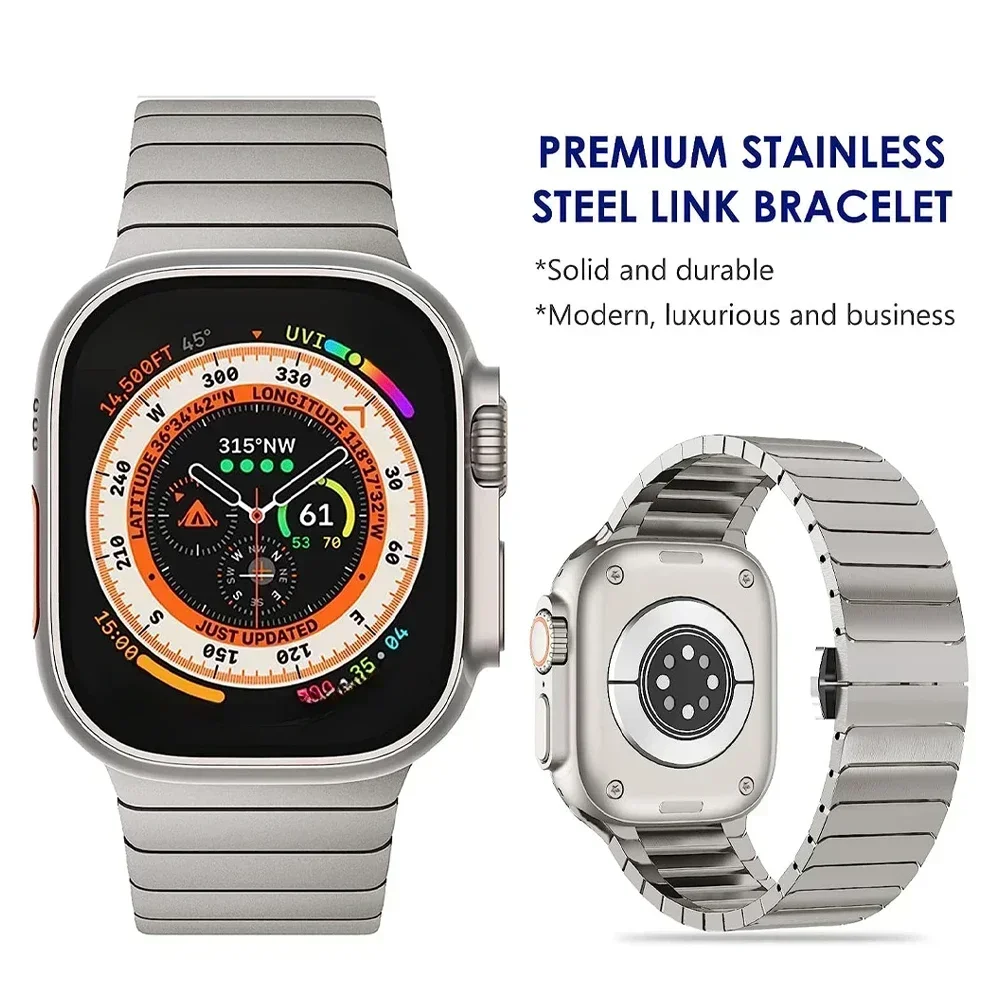 Luxury Stainless Steel Strap For Apple Watch Series 11 10 9 46mm 42mm 45mm 41mm 40 44mm Bracelet For iWatch Ultra 3 2 Band 49mm