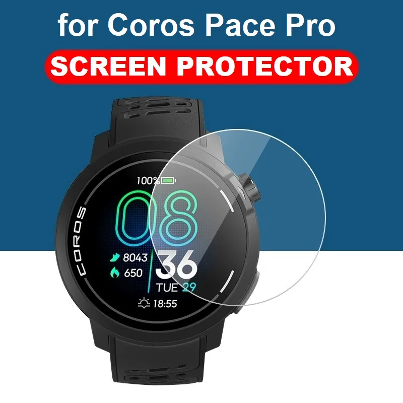 5PCS Screen Protector for Coros Pace Pro Smart Watch HD Clear Tempered Glass Anti-Scratch Protective Film