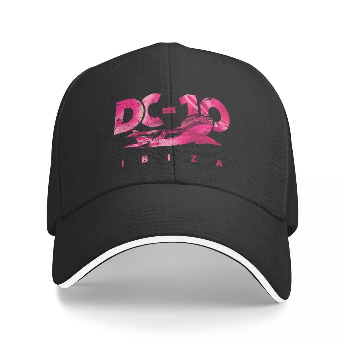 DC10 Bar Club IBIZA: MODEL black vintage rose gold Club legend by La French Touch Baseball Cap Beach Bag Visor Male Women's